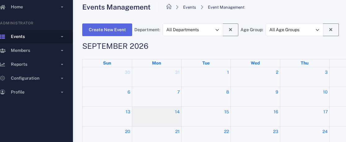 Konvo events calendar